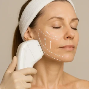 Woman having HI-FU to reduce wrinkles call LA LIPO Essex Now!