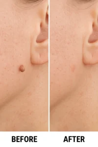 Skin tags removal Essex before and after