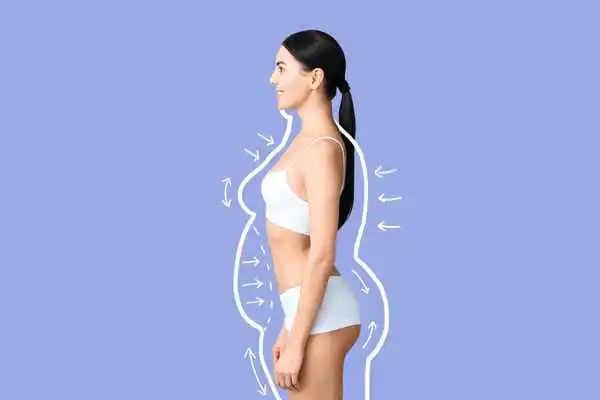 image of woman experiencing fat reduction treatment Essex