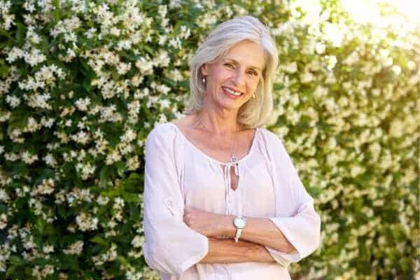 Older woman happy with urinary incontinence treatment Essex