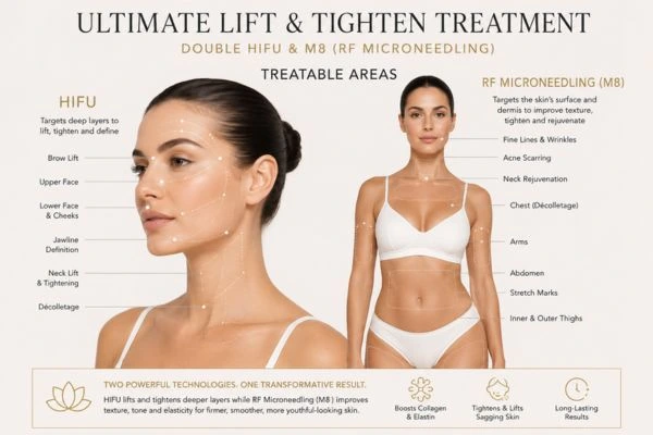 Areas of the body that can be treated - ultimate skin tighten treatment Essex